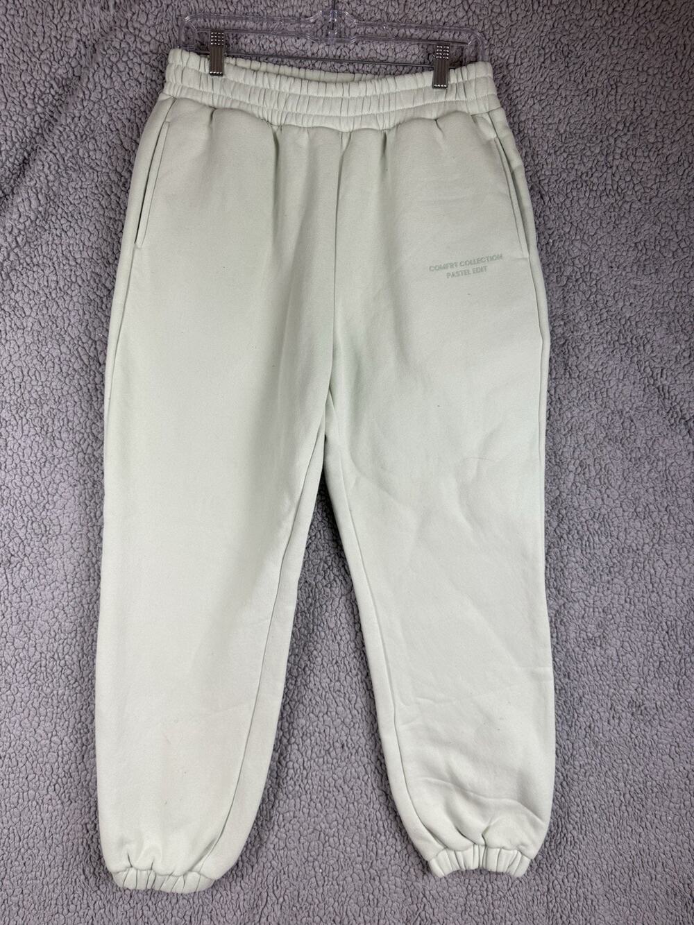 Comfrt Collection Pastel Edit Pull On Jogger Sweatpants Mint Green Sz M
